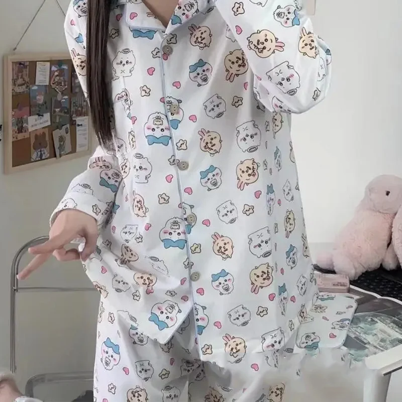 Kawaii Miniso Chiikawa Pajamas Usagi Hachiware Cute Girl Summer Long Sleeved Home Set Air Conditioning Dress Girl Birthday Gift
Kawaii Miniso Chiikawa Pajamas Usagi Hachiware Cute Girl Summer Long Sleeved Home Set Air Conditioning Dress Girl Birthday Gift