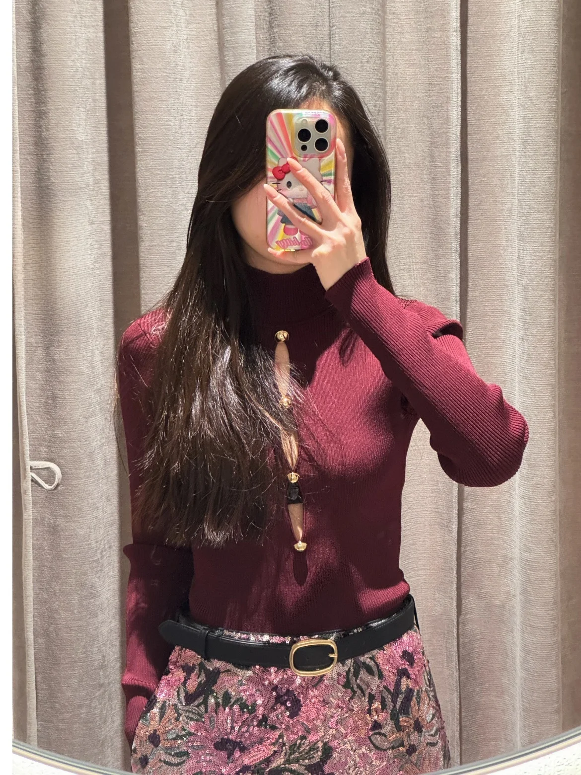 Elegant Early Spring Wine Red Hollow out Slim Fit Long Sleeve Knitted Sweater HEIDD SP2026 Fashionable Breathable Women's Top
Elegant Early Spring Wine Red Hollow out Slim Fit Long Sleeve Knitted Sweater HEIDD SP2026 Fashionable Breathable Women's Top