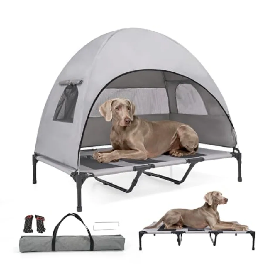 Elevated Outdoor Dog Bed with Canopy Cooling Camping Tent, Removable Shade, Off-Ground Cot for hot weather use, durable polyest
Elevated Outdoor Dog Bed with Canopy Cooling Camping Tent, Removable Shade, Off-Ground Cot for hot weather use, durable polyest