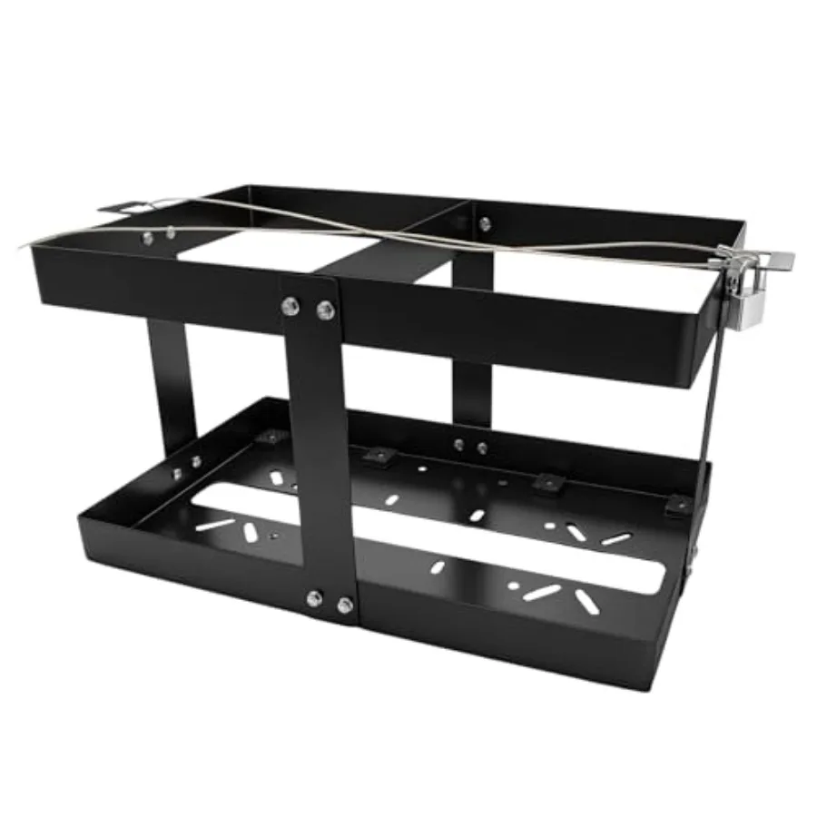 Upgrade Fuel Jug Holder Black Gas Can Holder for Trailer Sturdy Four-Way Support and Locking Straps Fits Two 5 Gallon Fuel Cont
Upgrade Fuel Jug Holder Black Gas Can Holder for Trailer Sturdy Four-Way Support and Locking Straps Fits Two 5 Gallon Fuel Cont