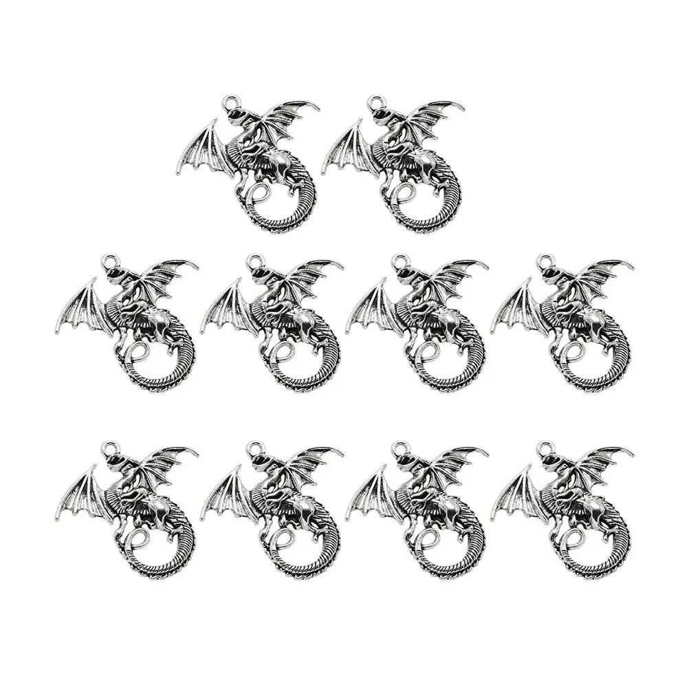 10 Pcs Alloy Dragon Pendant Charms for Jewelry Making Accessories Needlework Necklace Earring Pendants DIY Beads
10 Pcs Alloy Dragon Pendant Charms for Jewelry Making Accessories Needlework Necklace Earring Pendants DIY Beads