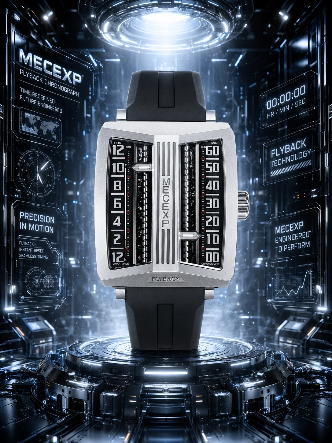 MECEXP MS1001 Titanium Flurorubber Mechanical Male Luxury Wrist Watch Waterproof Sapphire Crystal Dial Window Luminous
MECEXP MS1001 Titanium Flurorubber Mechanical Male Luxury Wrist Watch Waterproof Sapphire Crystal Dial Window Luminous