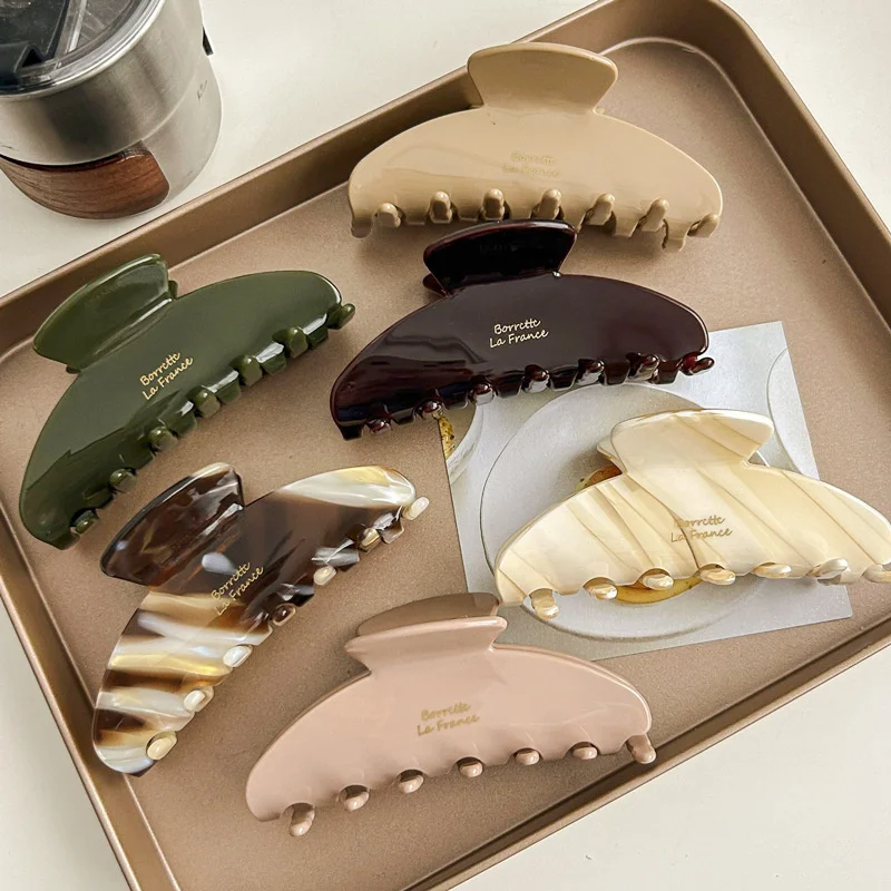 Женские изысканные элегантные когти для волос, заколки для волос в форме акулы, большие ацетатные модные аксессуары для волос для девочек, темпераментный коготь для волос
Женские изысканные элегантные когти для волос, заколки для волос в форме акулы, большие ацетатные модные аксессуары для волос для девочек, темпераментный коготь для волос