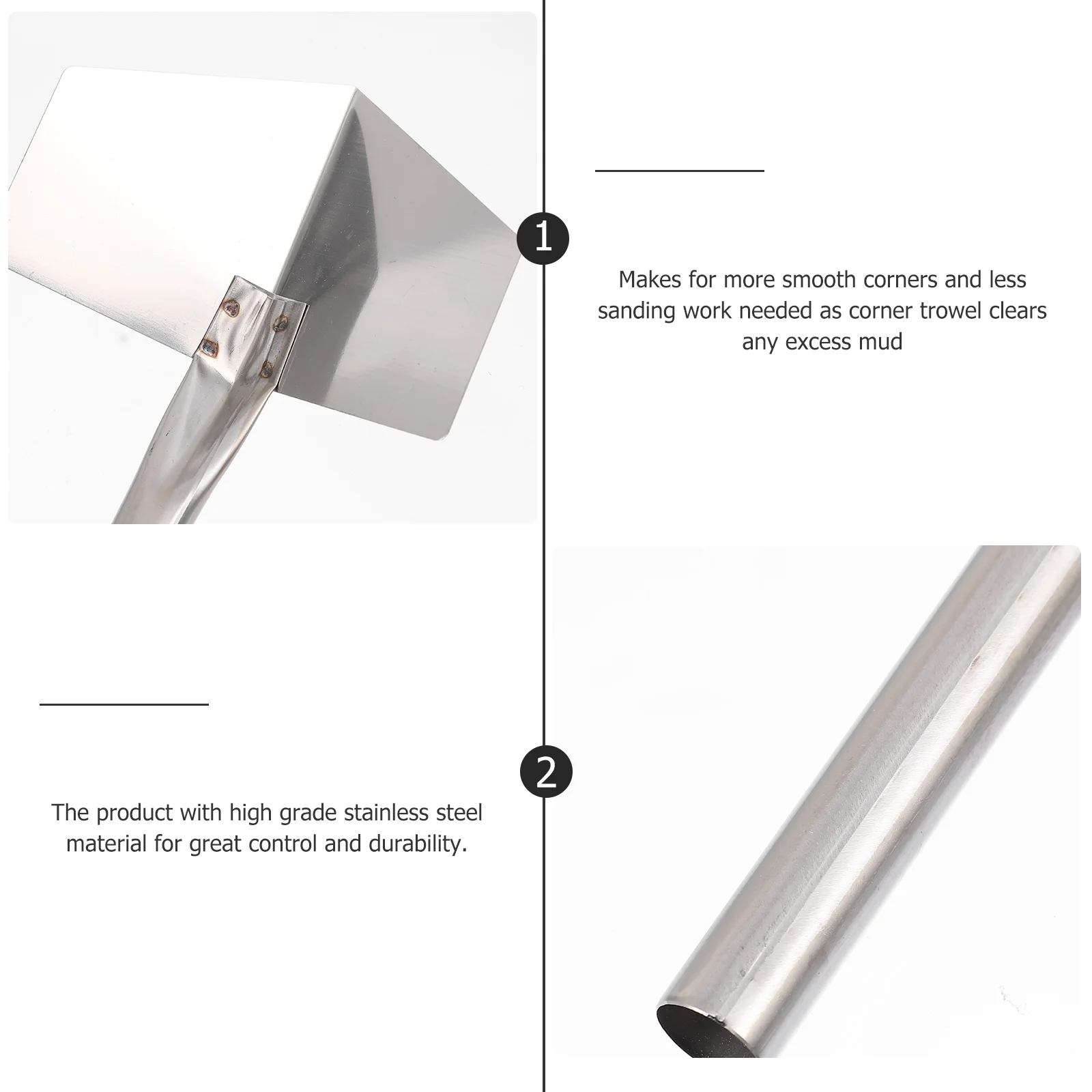 6pcs Corner Trowel Stainless Steel 90 Degree Wall Angle Tool For Drywall Mud Smooth Finish Less Sanding Plaster Repair Scraping
6pcs Corner Trowel Stainless Steel 90 Degree Wall Angle Tool For Drywall Mud Smooth Finish Less Sanding Plaster Repair Scraping