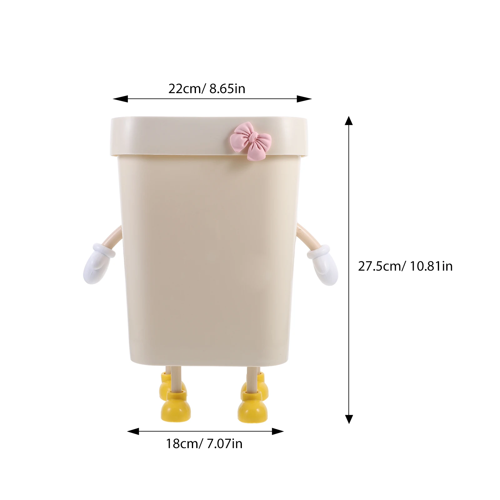 Plastic Waste Bin Garbage Can for Bedroom Kitchen Office 12L Cartoon Standing Design Trash Bins Thickened Non Slip
Plastic Waste Bin Garbage Can for Bedroom Kitchen Office 12L Cartoon Standing Design Trash Bins Thickened Non Slip