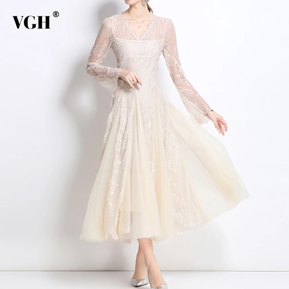 VGH Solid Slimming Sexy Printing Dresses For Women V Neck Long Sleeve High Waist Irregular Hem Temperament Dress Female Style
VGH Solid Slimming Sexy Printing Dresses For Women V Neck Long Sleeve High Waist Irregular Hem Temperament Dress Female Style