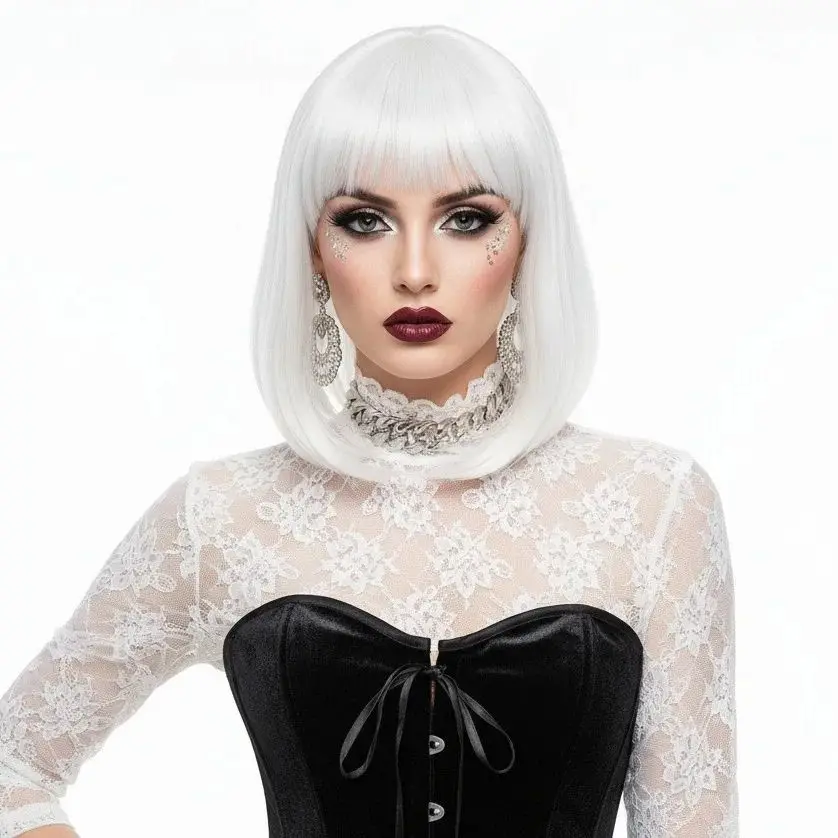 MSIWIGS Women Synthetic Straight Cosplay Wig Short Bob Hair With Bangs Red Black White Female Anime Holloween Party
MSIWIGS Women Synthetic Straight Cosplay Wig Short Bob Hair With Bangs Red Black White Female Anime Holloween Party