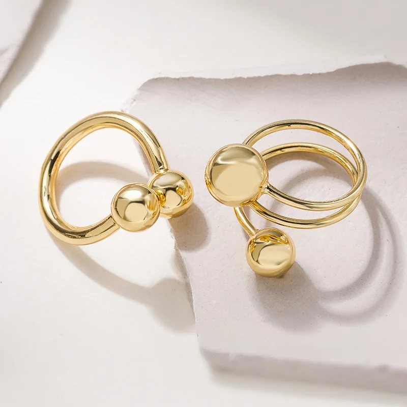 HECHENG, Women's spring shaped ring with beads on both endsSimple high end style adjustable ringWomen's glamour jewellery
HECHENG, Women's spring shaped ring with beads on both endsSimple high end style adjustable ringWomen's glamour jewellery