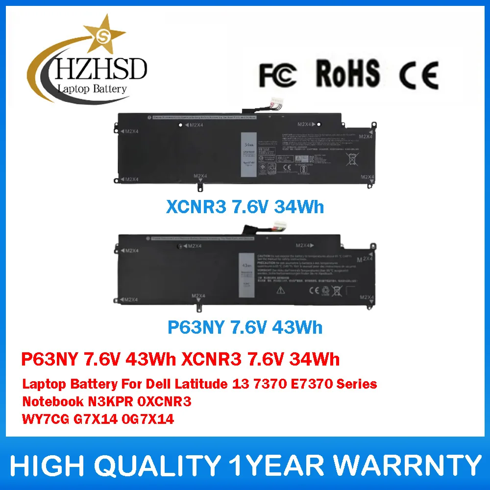 P63NY 7,6 В 43 Втч XCNR3 7,6 В 34 Втч Аккумулятор для ноутбука Dell Latitude 13 7370 E7370 серии N3KPR 0XCNR3 WY7CG G7X14 0G7X14
P63NY 7,6 В 43 Втч XCNR3 7,6 В 34 Втч Аккумулятор для ноутбука Dell Latitude 13 7370 E7370 серии N3KPR 0XCNR3 WY7CG G7X14 0G7X14