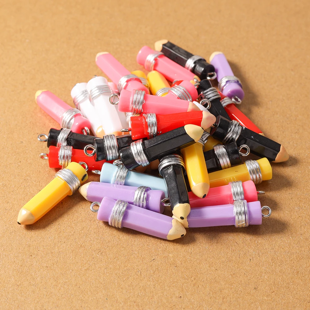 10pcs Simulation Pencil Charms Pendants for Jewelry Making Necklace Earrings Bracelet DIY Handmade Accessories Supplies
10pcs Simulation Pencil Charms Pendants for Jewelry Making Necklace Earrings Bracelet DIY Handmade Accessories Supplies