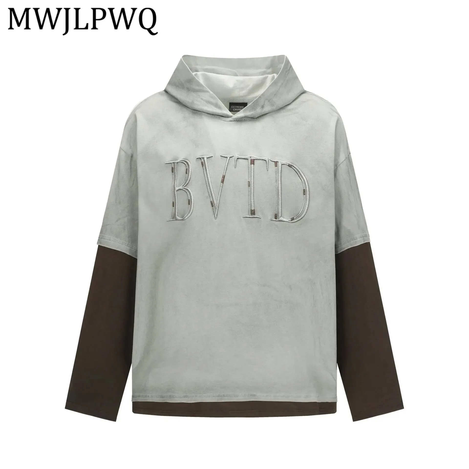 Мужская толстовка MWJLPWQ в уличном стиле с эффектом потертости и окрашивания, имитация двухслойности, американский стиль, с длинным рукавом, повседневная, с капюшоном, весна 22063
Мужская толстовка MWJLPWQ в уличном стиле с эффектом потертости и окрашивания, имитация двухслойности, американский стиль, с длинным рукавом, повседневная, с капюшоном, весна 22063