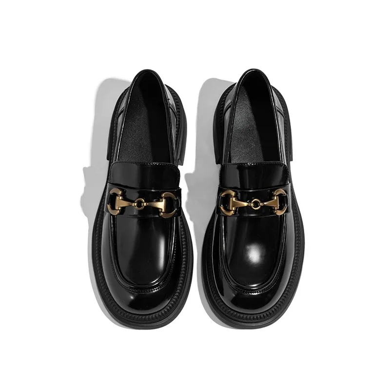 Женские туфли Мэри Джейн, лоферы на массивном каблуке, новинка 2025, черные кожаные туфли без шнуровки на плоской подошве в британском стиле
Женские туфли Мэри Джейн, лоферы на массивном каблуке, новинка 2025, черные кожаные туфли без шнуровки на плоской подошве в британском стиле