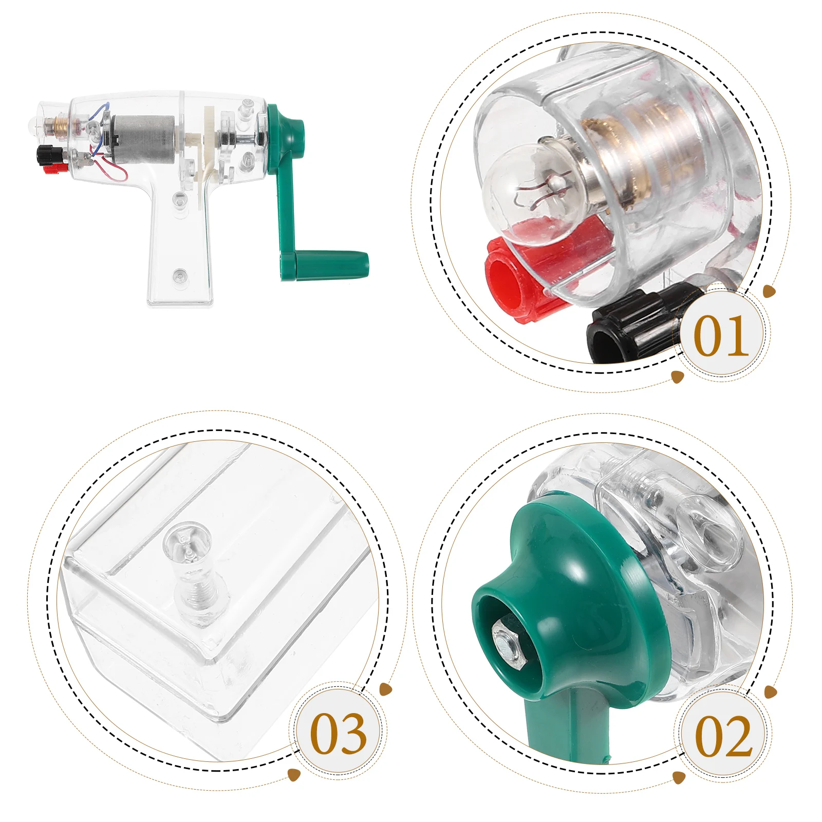 Crank Hand Generator Experimental Instrument Manual Primary School Kids
Crank Hand Generator Experimental Instrument Manual Primary School Kids