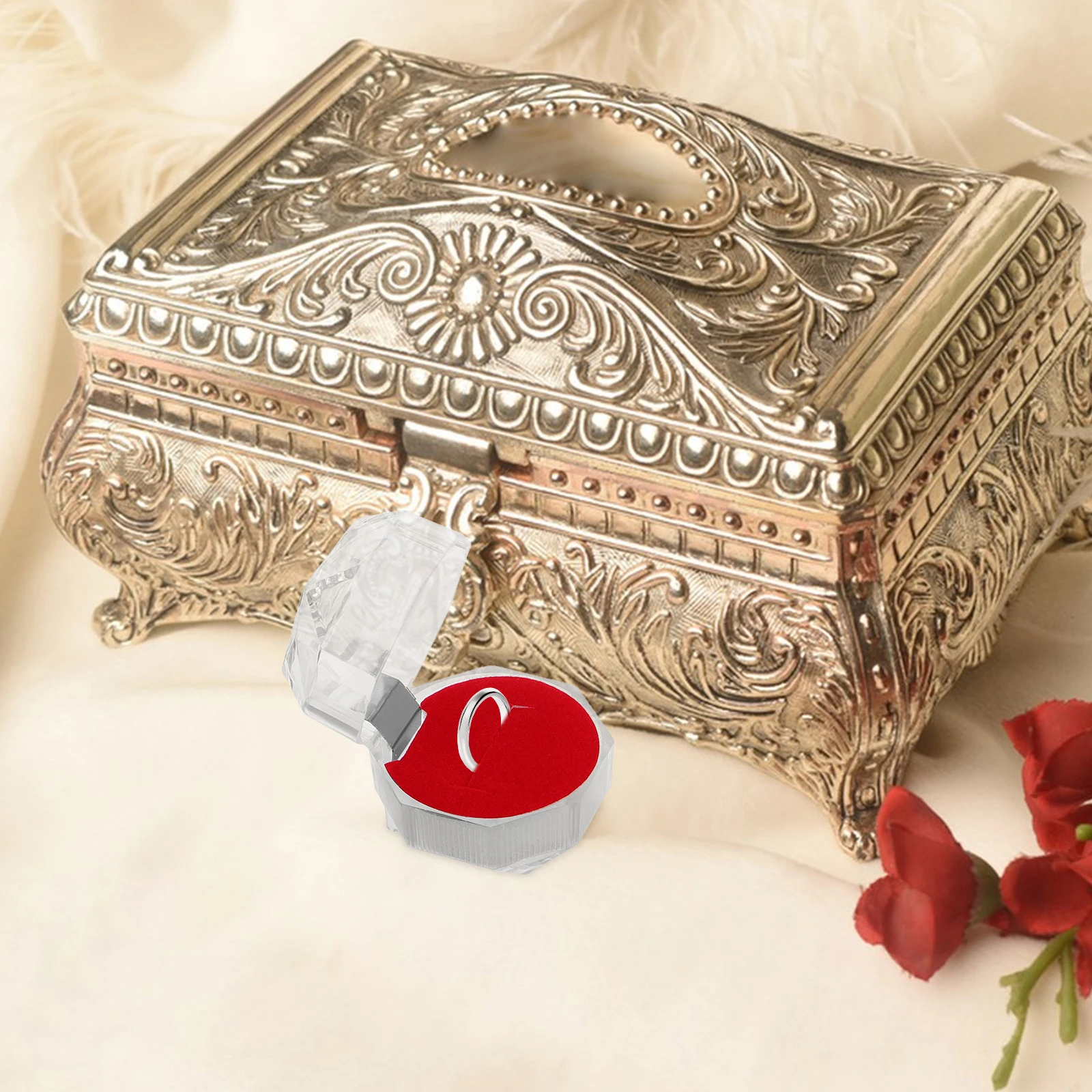 20Pcs Transparent Crystal Ring Jewelry Box Elegant Clear Lid Storage Organizer for Rings Earrings Badges Preserved Flowers
20Pcs Transparent Crystal Ring Jewelry Box Elegant Clear Lid Storage Organizer for Rings Earrings Badges Preserved Flowers