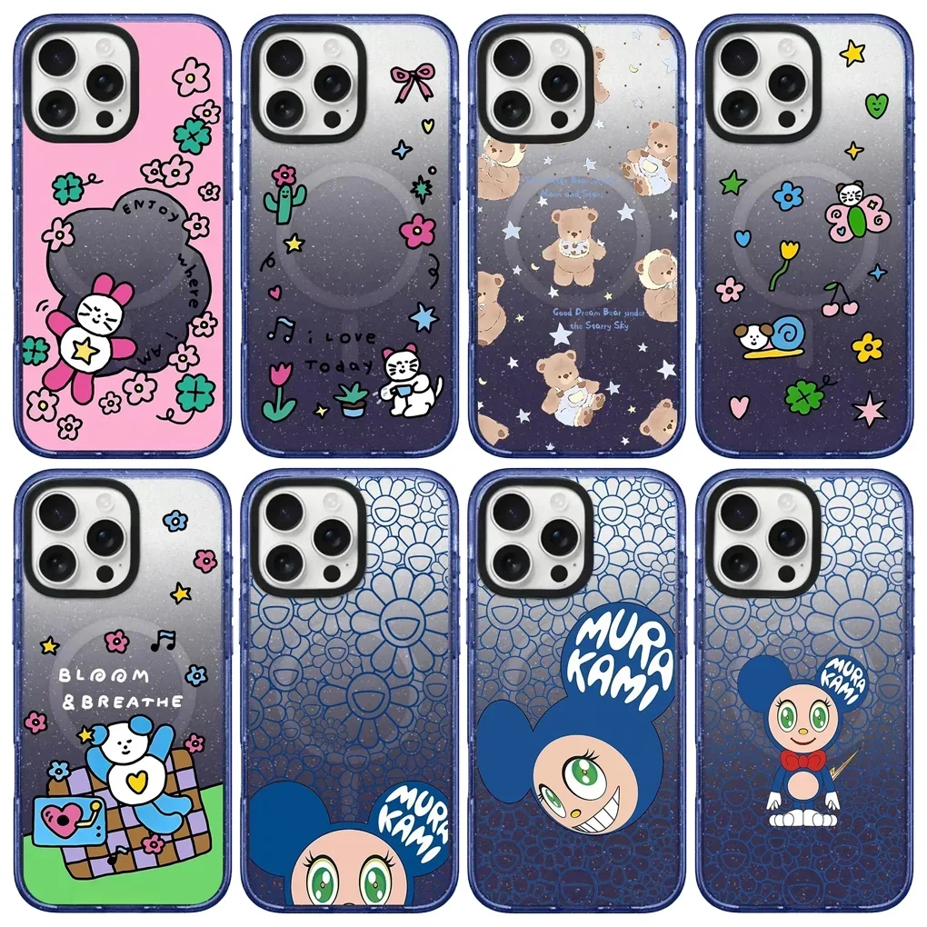 Cartoon Flower Mouse Blue Purple Star Transparent Border Magnetic Phone Case Cover for IPhone 16 15 14 Pro Max Case
Cartoon Flower Mouse Blue Purple Star Transparent Border Magnetic Phone Case Cover for IPhone 16 15 14 Pro Max Case