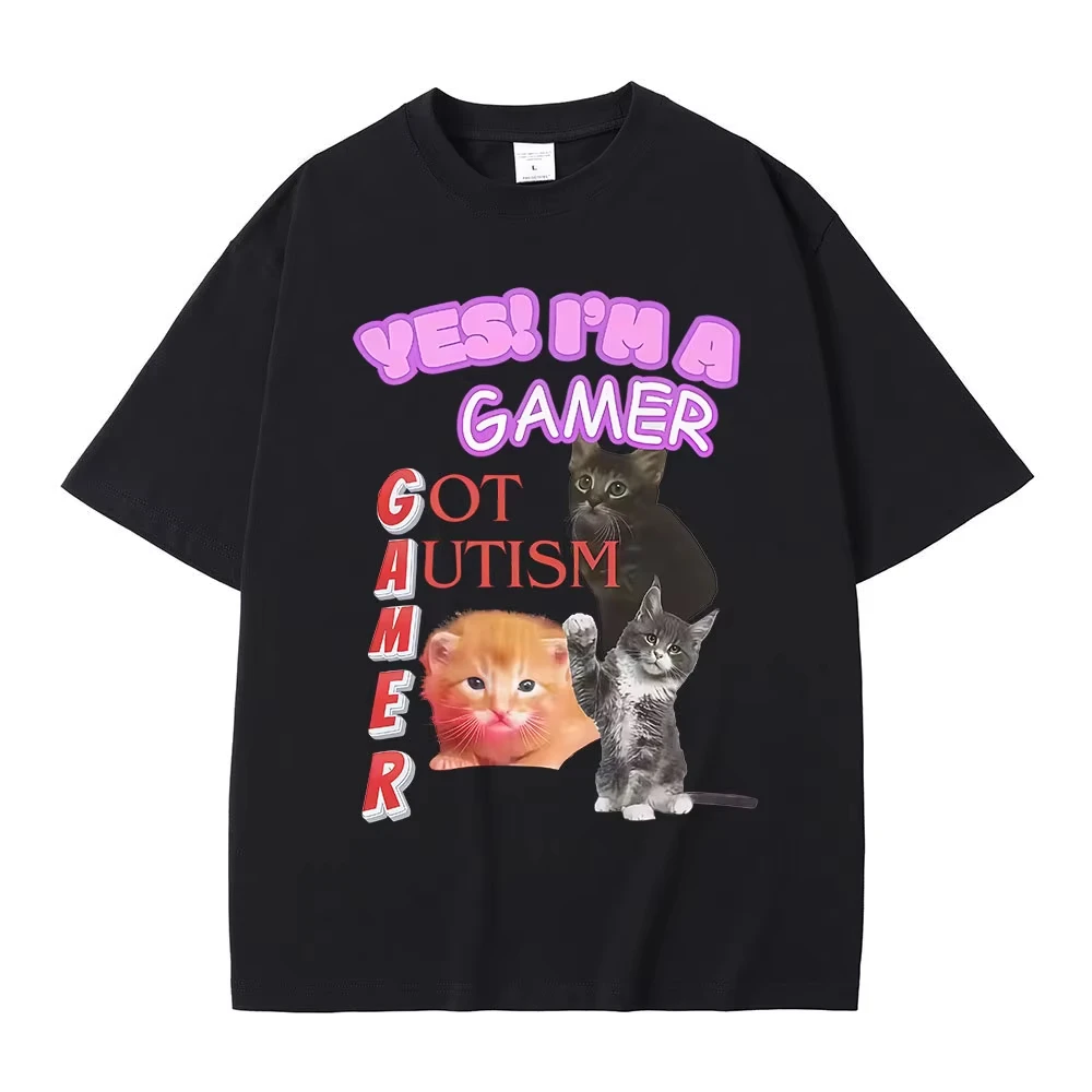 Футболка Yes Funny Cat I Am Autistic Gamer, женская футболка в стиле хип-хоп, повседневная уличная футболка, футболки с графическим рисунком, летняя уличная одежда
Футболка Yes Funny Cat I Am Autistic Gamer, женская футболка в стиле хип-хоп, повседневная уличная футболка, футболки с графическим рисунком, летняя уличная одежда