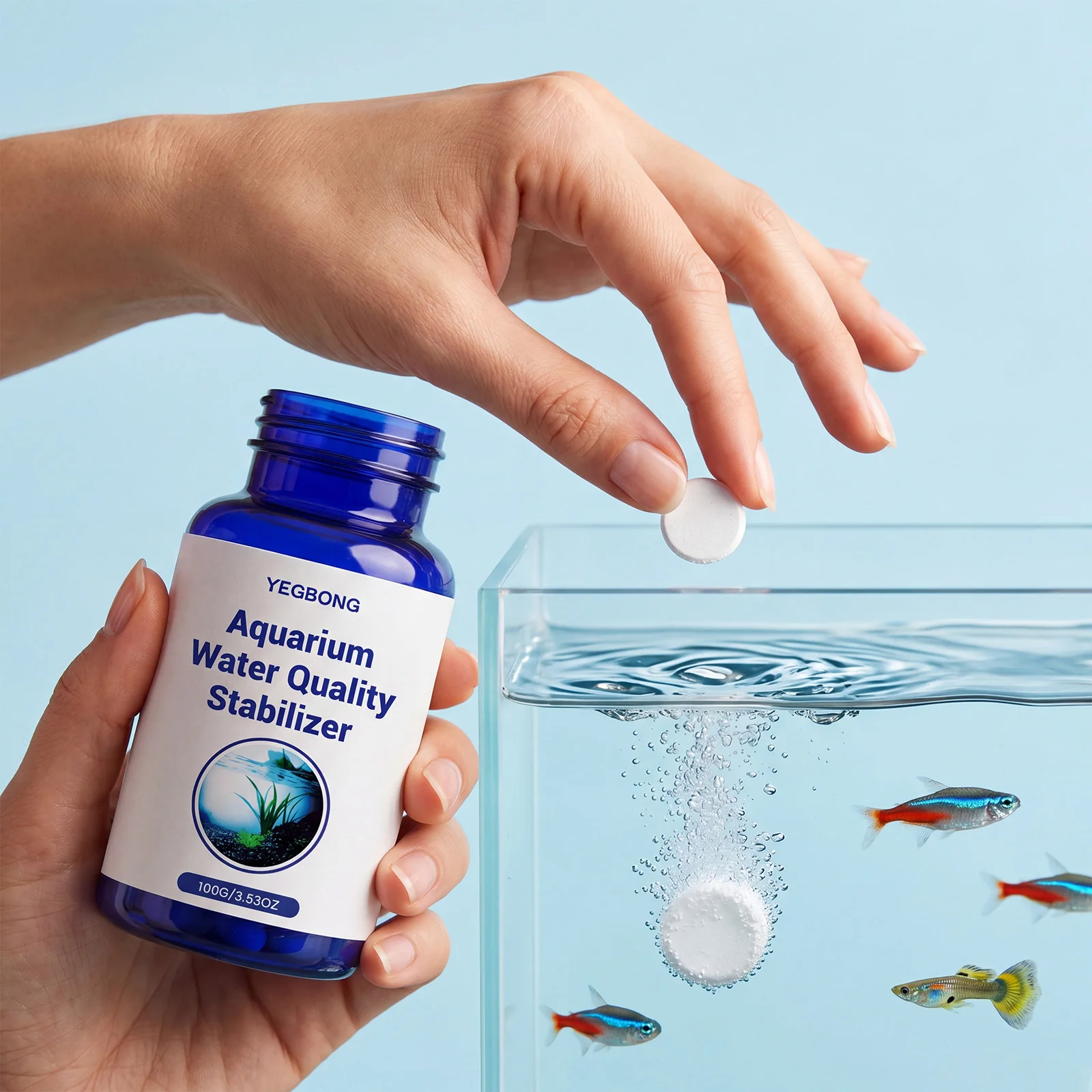 YEGBONG Aquarium Water Stabilizer Chlorine Remover Purify Water Quality Safe Fish Tank Cleaning Reduce Aquarium Maintenance 100g
YEGBONG Aquarium Water Stabilizer Chlorine Remover Purify Water Quality Safe Fish Tank Cleaning Reduce Aquarium Maintenance 100g