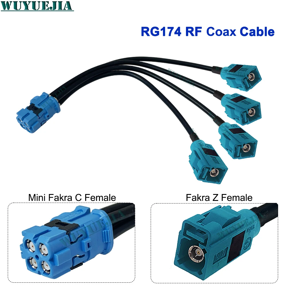 Коаксиальный кабель 4-в-1 MINI Fakra C (гнездо) - Fakra Z (штекер), 50 Ом, RG-174, с низкими потерями, стабильный сигнал, для автомобильных радиостанций и GPS-антенн
Коаксиальный кабель 4-в-1 MINI Fakra C (гнездо) - Fakra Z (штекер), 50 Ом, RG-174, с низкими потерями, стабильный сигнал, для автомобильных радиостанций и GPS-антенн