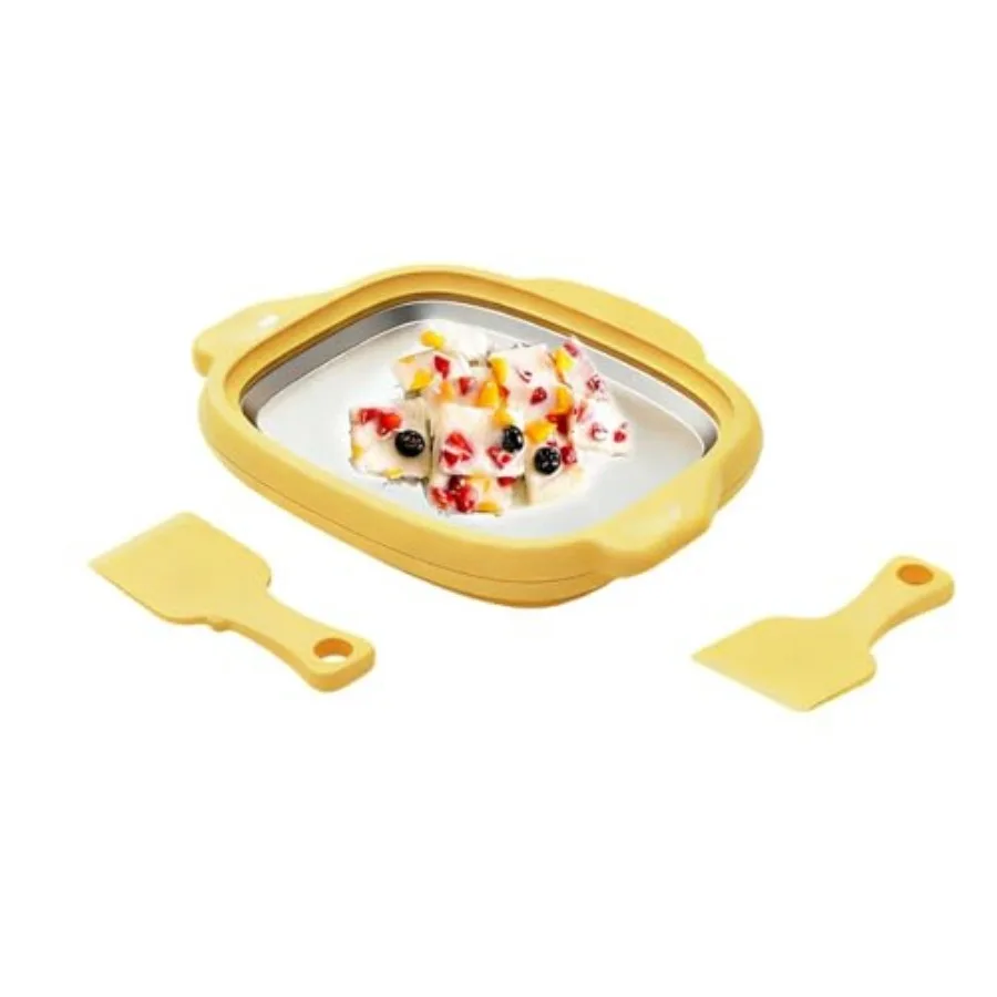 Rolled Ice Cream Maker, Instant Freeze Plate with 2 Scrapers and Activity Knob, Recyclable Water Injection, Groove Design, Soft
Rolled Ice Cream Maker, Instant Freeze Plate with 2 Scrapers and Activity Knob, Recyclable Water Injection, Groove Design, Soft