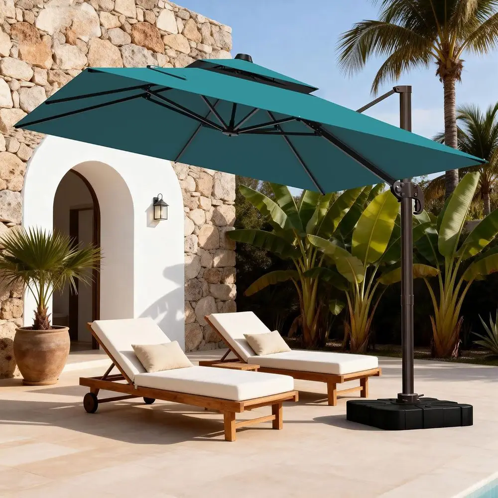 10x10t Patio Umbrella Outdoor Cantilever RecUmbrella with Base Included, 6-Level & 360° Rotation Oset Umbrella or Garden, Deck,
10x10t Patio Umbrella Outdoor Cantilever RecUmbrella with Base Included, 6-Level & 360° Rotation Oset Umbrella or Garden, Deck,