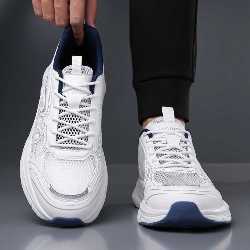 Summer Men Mesh Running Sneakers Light Non Slip Soft Shock Absorb Cushion Breathable Trendy Casual Shoes
Summer Men Mesh Running Sneakers Light Non Slip Soft Shock Absorb Cushion Breathable Trendy Casual Shoes
