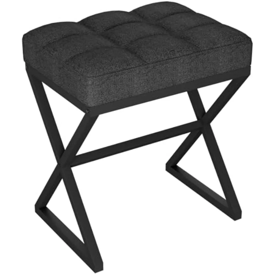 Vanity Stool Linen Footrest Stool Ottoman Bench with X-Shaped Metal Legs Makeup Dressing Stool for Vanity Living Room Bedroom E
Vanity Stool Linen Footrest Stool Ottoman Bench with X-Shaped Metal Legs Makeup Dressing Stool for Vanity Living Room Bedroom E