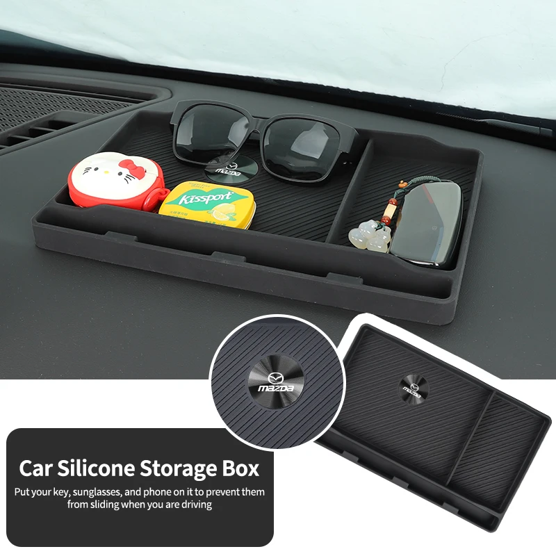 Car Dashboard Storage Box Silicone Case Tools Organizer Anti-Slip Mat For Mazda 6 3 CX5 5 2 323 CX7 Demio Atenza Axela CX30 MX30
Car Dashboard Storage Box Silicone Case Tools Organizer Anti-Slip Mat For Mazda 6 3 CX5 5 2 323 CX7 Demio Atenza Axela CX30 MX30