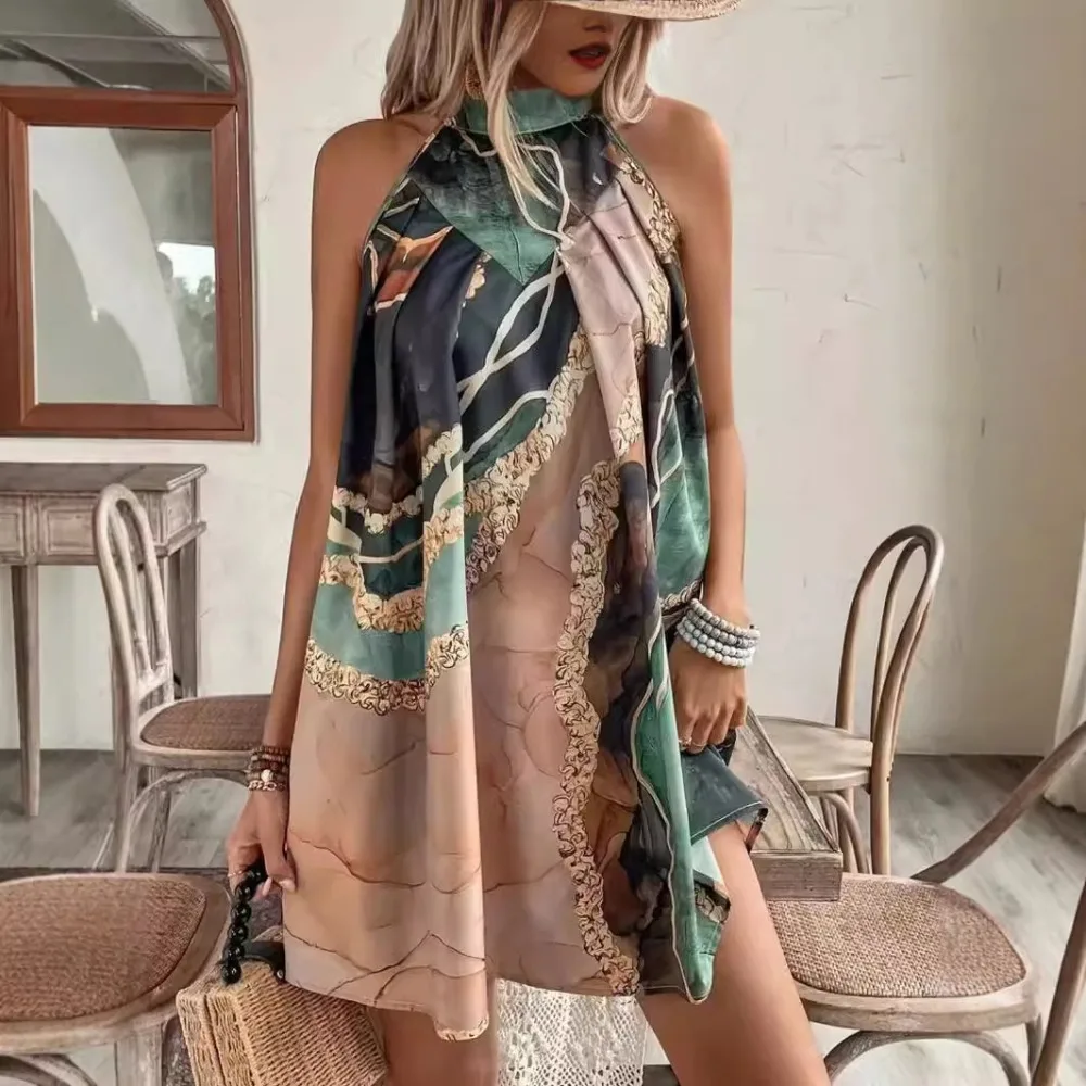 2025 Summer New 3D Butterfly Print Women's Short Sleeveless Dress Casual Women's Elegant Dress Urban Street Fashion Short Dress
2025 Summer New 3D Butterfly Print Women's Short Sleeveless Dress Casual Women's Elegant Dress Urban Street Fashion Short Dress