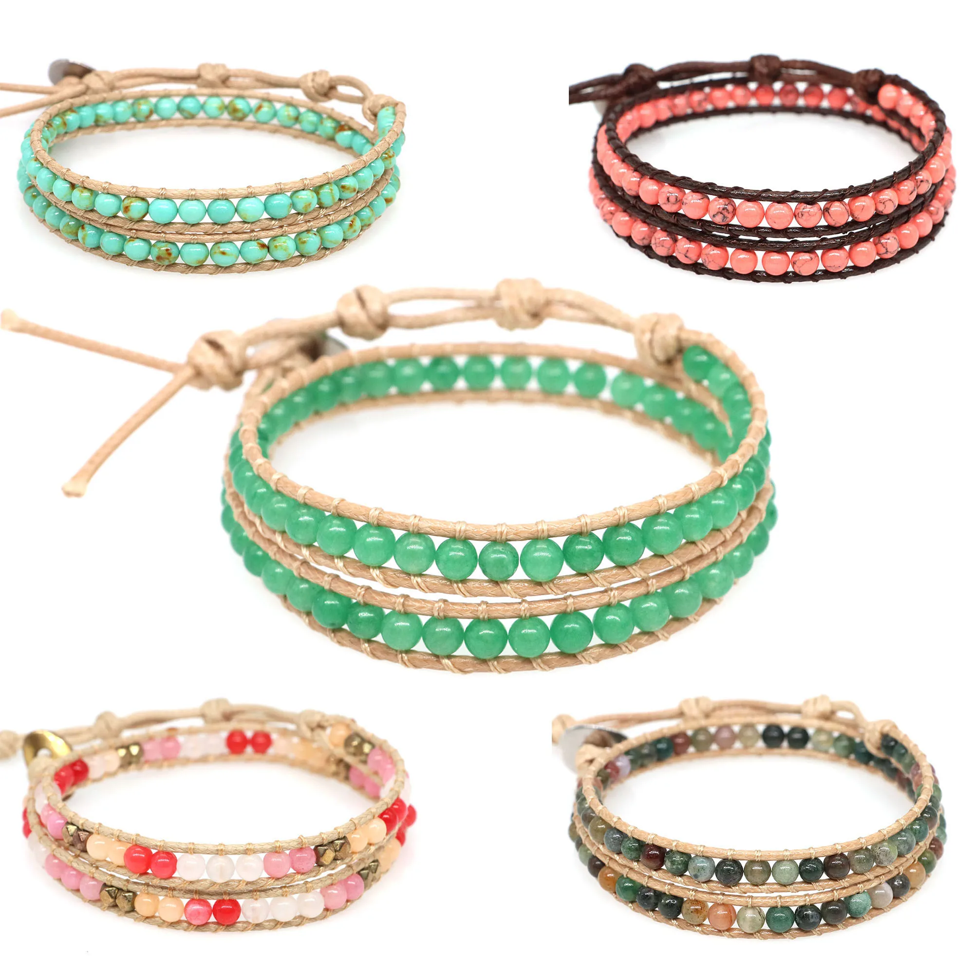 Green Turquoises Beads Bohemian Bracelets Crystal Gems for Women Men 2 Strands Multilayer Wrap Handmade Braided Charming Jewelry
Green Turquoises Beads Bohemian Bracelets Crystal Gems for Women Men 2 Strands Multilayer Wrap Handmade Braided Charming Jewelry