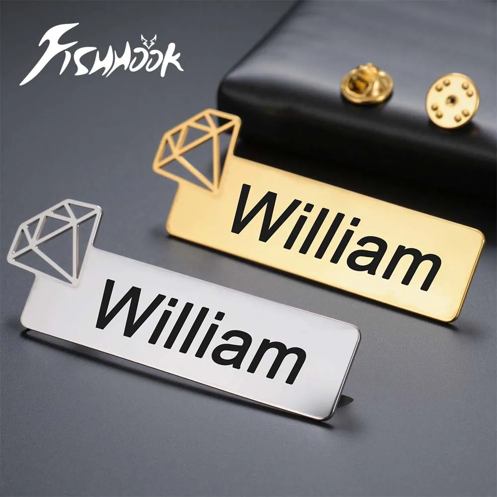 Diamond Tag Personalized Brooch Engrave Business ID Custom Company Logo Pin Breastpin Metal Badge for Woman Men Stainless Steel
Diamond Tag Personalized Brooch Engrave Business ID Custom Company Logo Pin Breastpin Metal Badge for Woman Men Stainless Steel