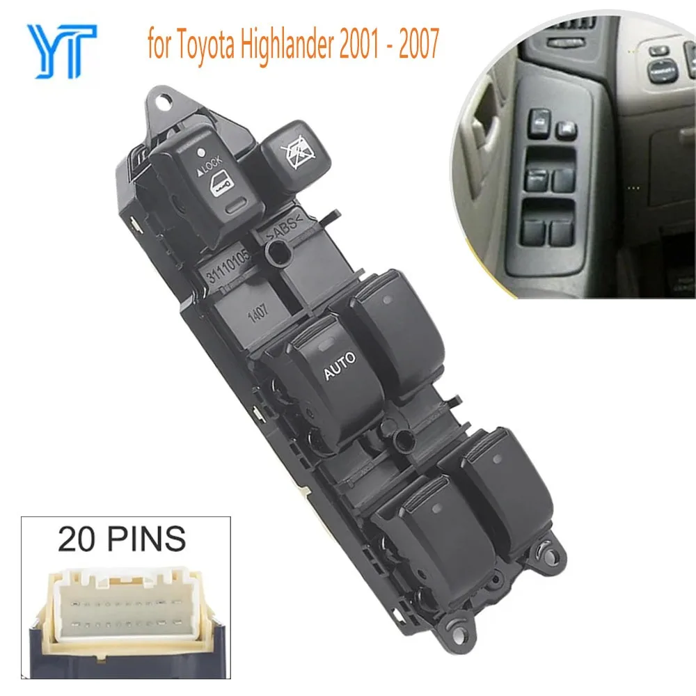 For Toyota Highlander 2001 2002 2003 2004 2005 2006 2007 New Power Master Window Control Switch Regulator Button Car Accessories
For Toyota Highlander 2001 2002 2003 2004 2005 2006 2007 New Power Master Window Control Switch Regulator Button Car Accessories