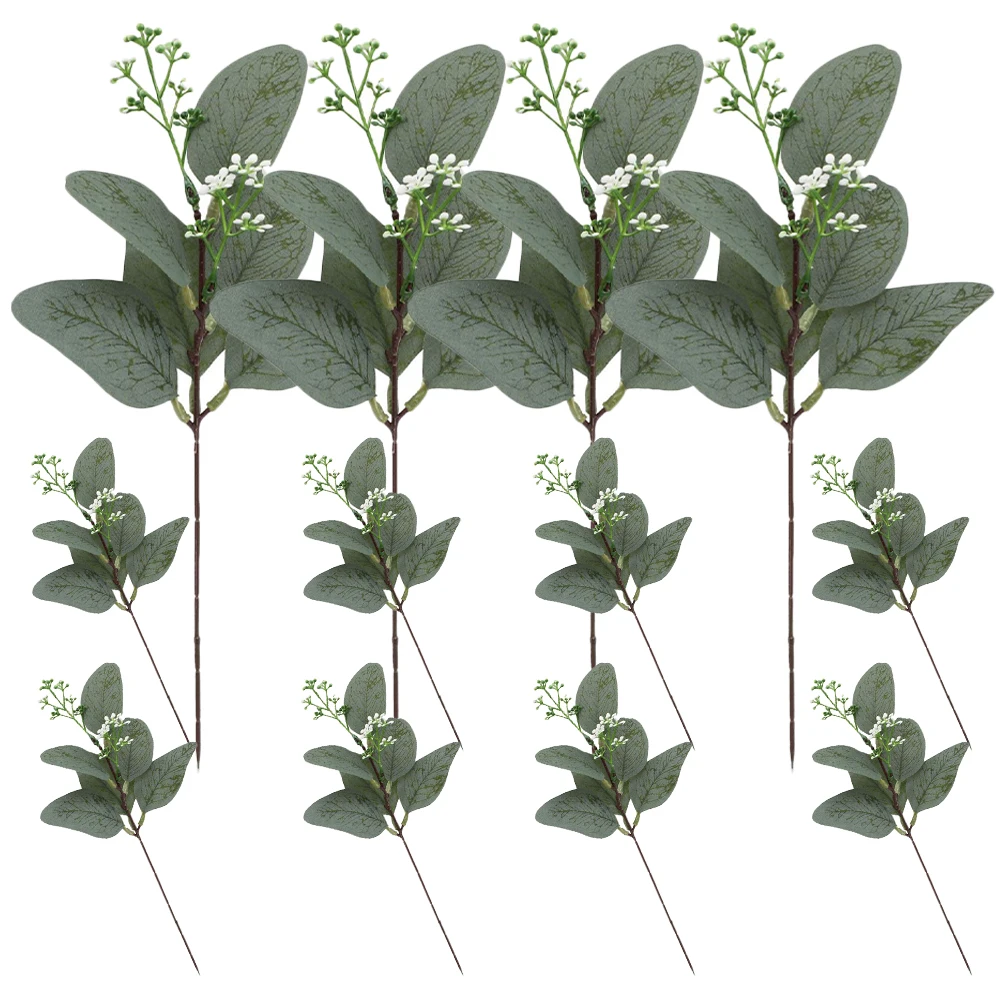 12 Pcs Artificial Eucalyptus Stems Green Plants Fake Leaves Branch Vase Decor Rustic Farmhouse Floral Arrangement Simulation
12 Pcs Artificial Eucalyptus Stems Green Plants Fake Leaves Branch Vase Decor Rustic Farmhouse Floral Arrangement Simulation