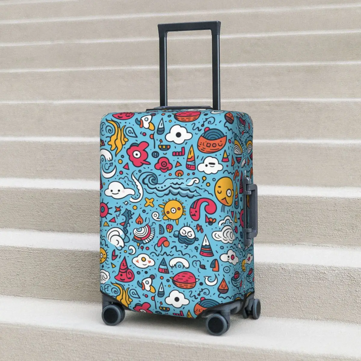 Blue Abstract Doodle Suitcase Cover Funny Cartoon Strectch Travel Protection Luggage Supplies Holiday
Blue Abstract Doodle Suitcase Cover Funny Cartoon Strectch Travel Protection Luggage Supplies Holiday