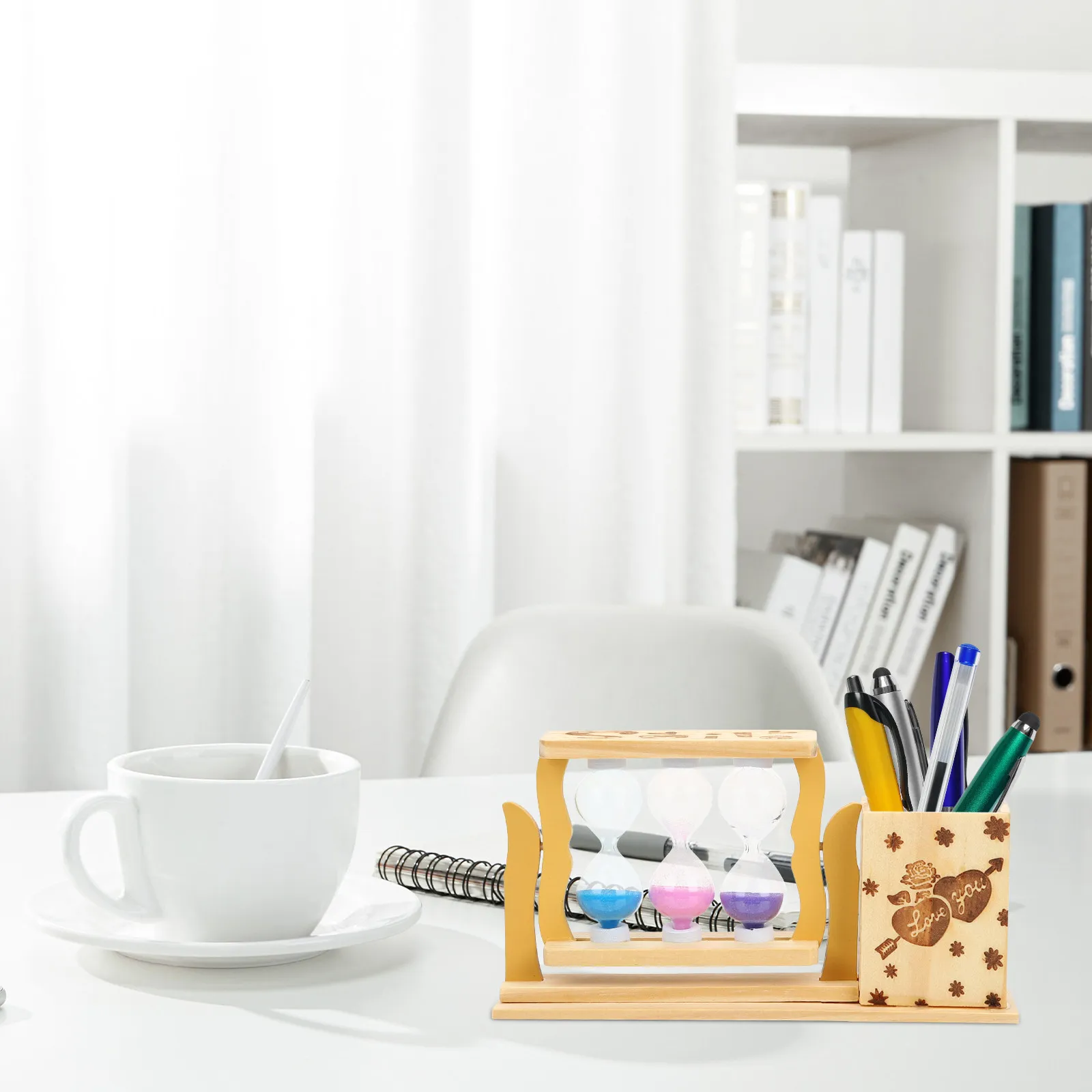 Wooden Pen Holder Pencil Holder Hourglass Design Desktop Organizer Creative Desk Adornment for Home Office Tabletop Decoration
Wooden Pen Holder Pencil Holder Hourglass Design Desktop Organizer Creative Desk Adornment for Home Office Tabletop Decoration