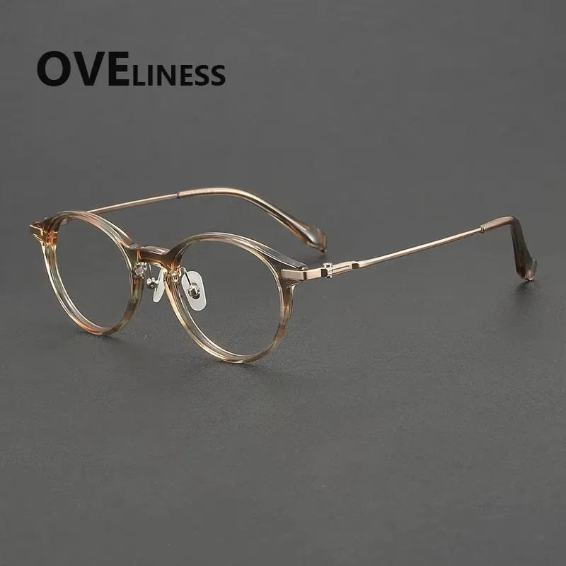 Acetate Titanium Glasses Frame Women Vintage Retro Round Eyeglasses frame Men Spectacles Japanese Eyewear
Acetate Titanium Glasses Frame Women Vintage Retro Round Eyeglasses frame Men Spectacles Japanese Eyewear