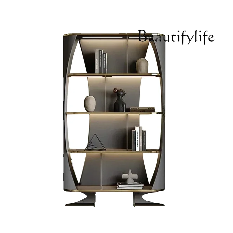 Light luxury shelf, simple modern art, stainless steel bookshelf, floor-to-ceiling wrought iron office bookcase
Light luxury shelf, simple modern art, stainless steel bookshelf, floor-to-ceiling wrought iron office bookcase