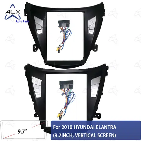 Car Frame Fascia Adapter Tesla Style Android Radio Dash Fitting Panel Kit For Hyundai Elantra 9.7Inch