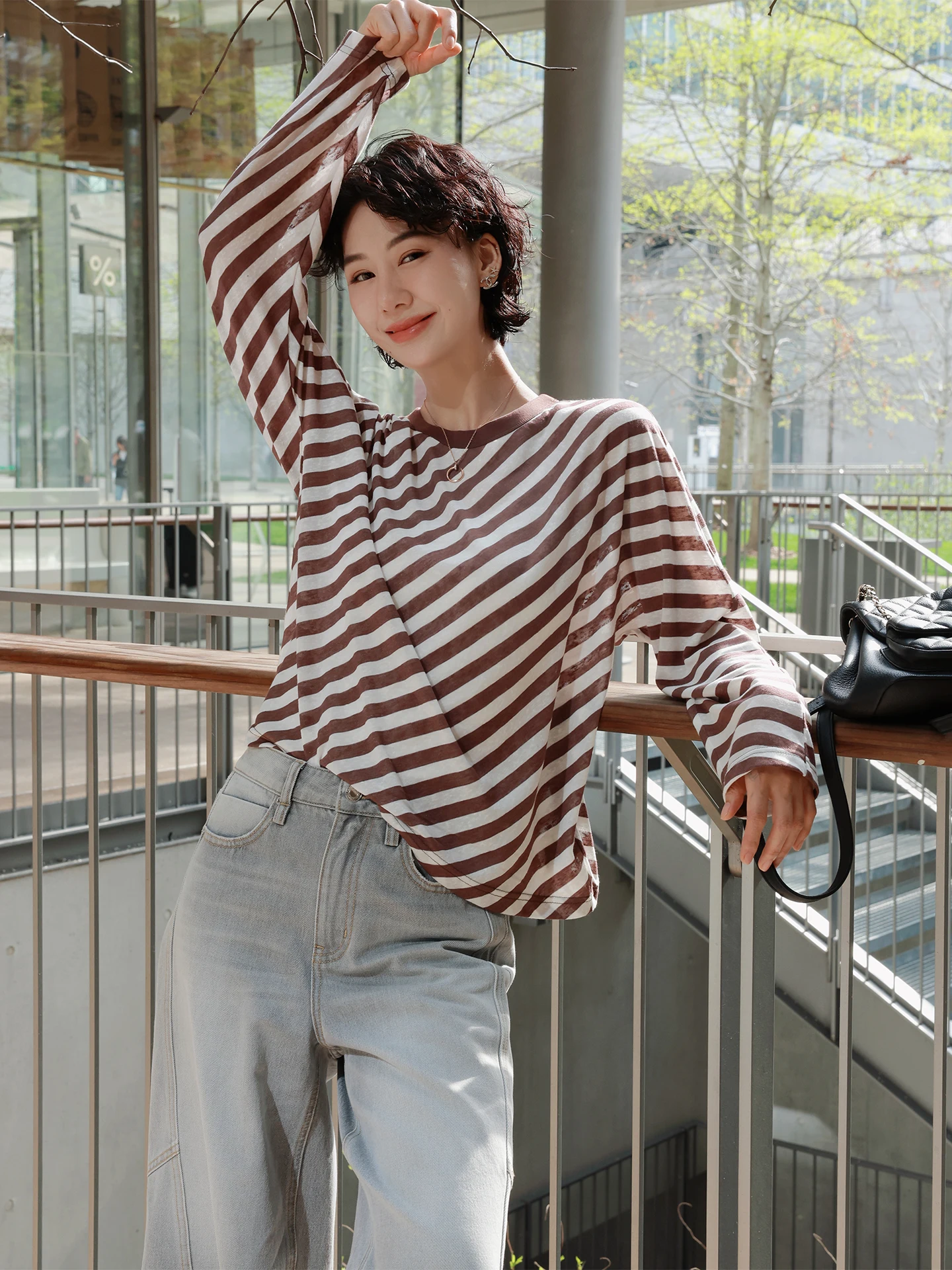 TT Morning Bird Call Lenzing Lyocell Stripe Color Block Cool Feeling Long Sleeve round Neck Top Women's Casual Wear
TT Morning Bird Call Lenzing Lyocell Stripe Color Block Cool Feeling Long Sleeve round Neck Top Women's Casual Wear