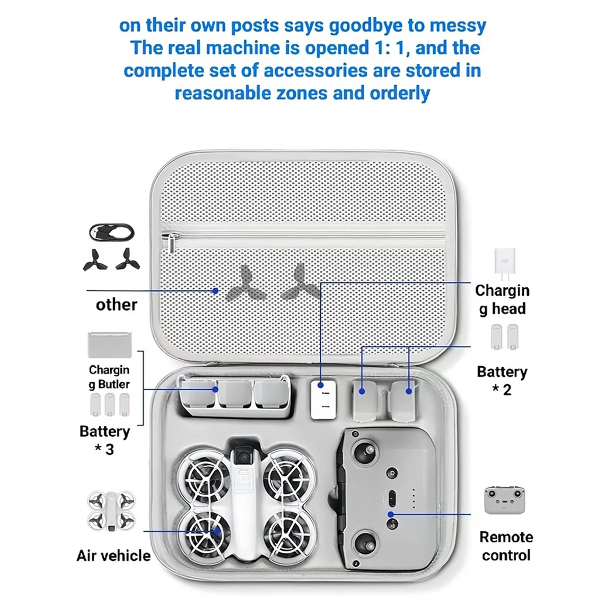 EYEL Pro Carrying Case for DJI Neo Portable PU Storage Protective Bag for Neo RC-N3/N2 Remote Controller More Combo Accessories
EYEL Pro Carrying Case for DJI Neo Portable PU Storage Protective Bag for Neo RC-N3/N2 Remote Controller More Combo Accessories