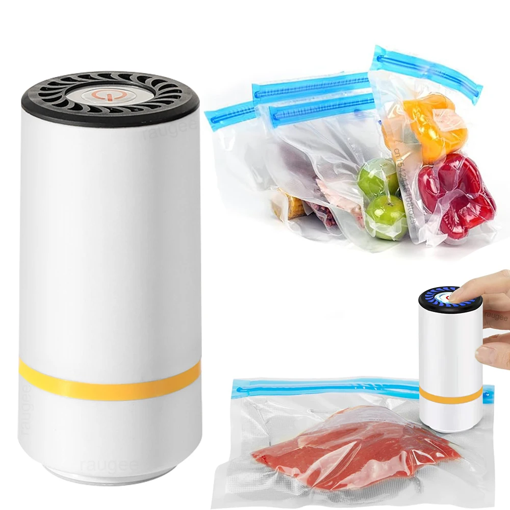 Mini Vacuum Air Pump USB Rechargeable Automatic Vacuum Compression Machine for Food Preservation Storage Bag Electric Air Pump
Mini Vacuum Air Pump USB Rechargeable Automatic Vacuum Compression Machine for Food Preservation Storage Bag Electric Air Pump