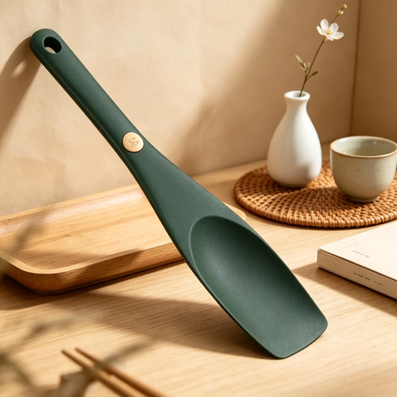 Silicone Non-Stick Spatula with Heat-Resistant & Anti-Slip Handle, Thickened Durable Turner for Cooking, Shape-Retaining Design
Silicone Non-Stick Spatula with Heat-Resistant & Anti-Slip Handle, Thickened Durable Turner for Cooking, Shape-Retaining Design