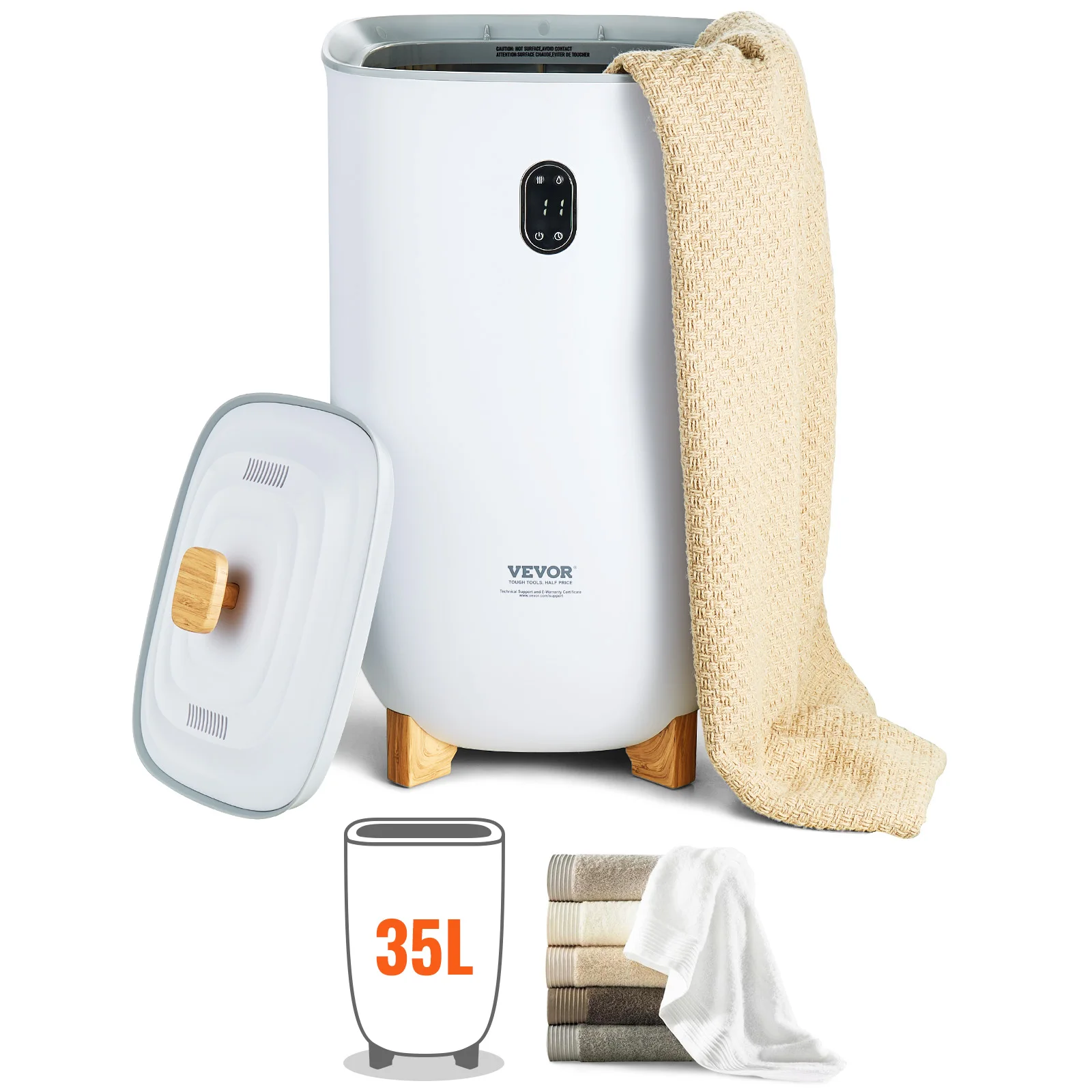 SucceBuy 35L Полотенцесушитель Роскошное большое ведро для полотенец с режимами сушки и светодиодным экраном для ванной комнаты Спа Халат Одеяло
SucceBuy 35L Полотенцесушитель Роскошное большое ведро для полотенец с режимами сушки и светодиодным экраном для ванной комнаты Спа Халат Одеяло