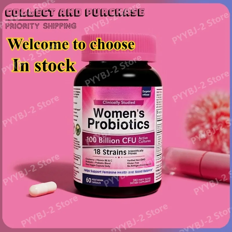 Women Probiotic Capsule Provides high potency probiotic with 100 billion CFU to support daily gut balance Cranberry flavor 60pcs
Women Probiotic Capsule Provides high potency probiotic with 100 billion CFU to support daily gut balance Cranberry flavor 60pcs