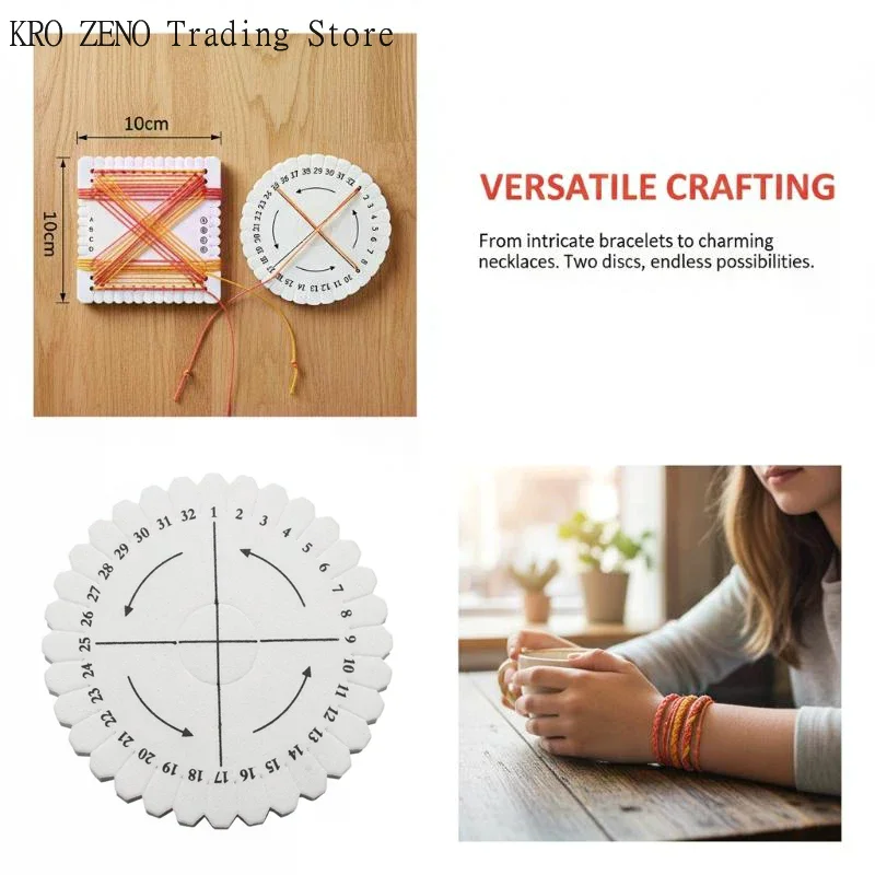 2Pcs/SET 10x10cm Kumihimo Braiding Disc Set Cord Beading Accessory Soft Stable Tool for Handmade DIY Jewelry Bracelet Necklace
2Pcs/SET 10x10cm Kumihimo Braiding Disc Set Cord Beading Accessory Soft Stable Tool for Handmade DIY Jewelry Bracelet Necklace