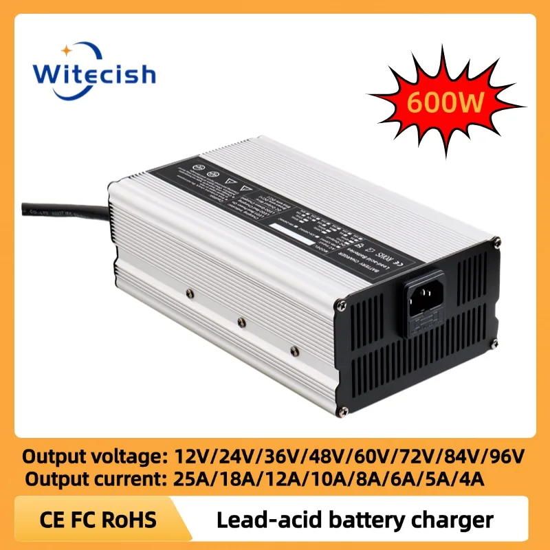 600W 12V 25A 24V 18A 36V 12A 48V 10A 60V 8A 72V 6A 84V 5V 96V Зарядное устройство для свинцово-кислотных аккумуляторов Зарядное устройство для гольф-каров, вилочных погрузчиков, зарядное устройство для чистки тележки
600W 12V 25A 24V 18A 36V 12A 48V 10A 60V 8A 72V 6A 84V 5V 96V Зарядное устройство для свинцово-кислотных аккумуляторов Зарядное устройство для гольф-каров, вилочных погрузчиков, зарядное устройство для чистки тележки