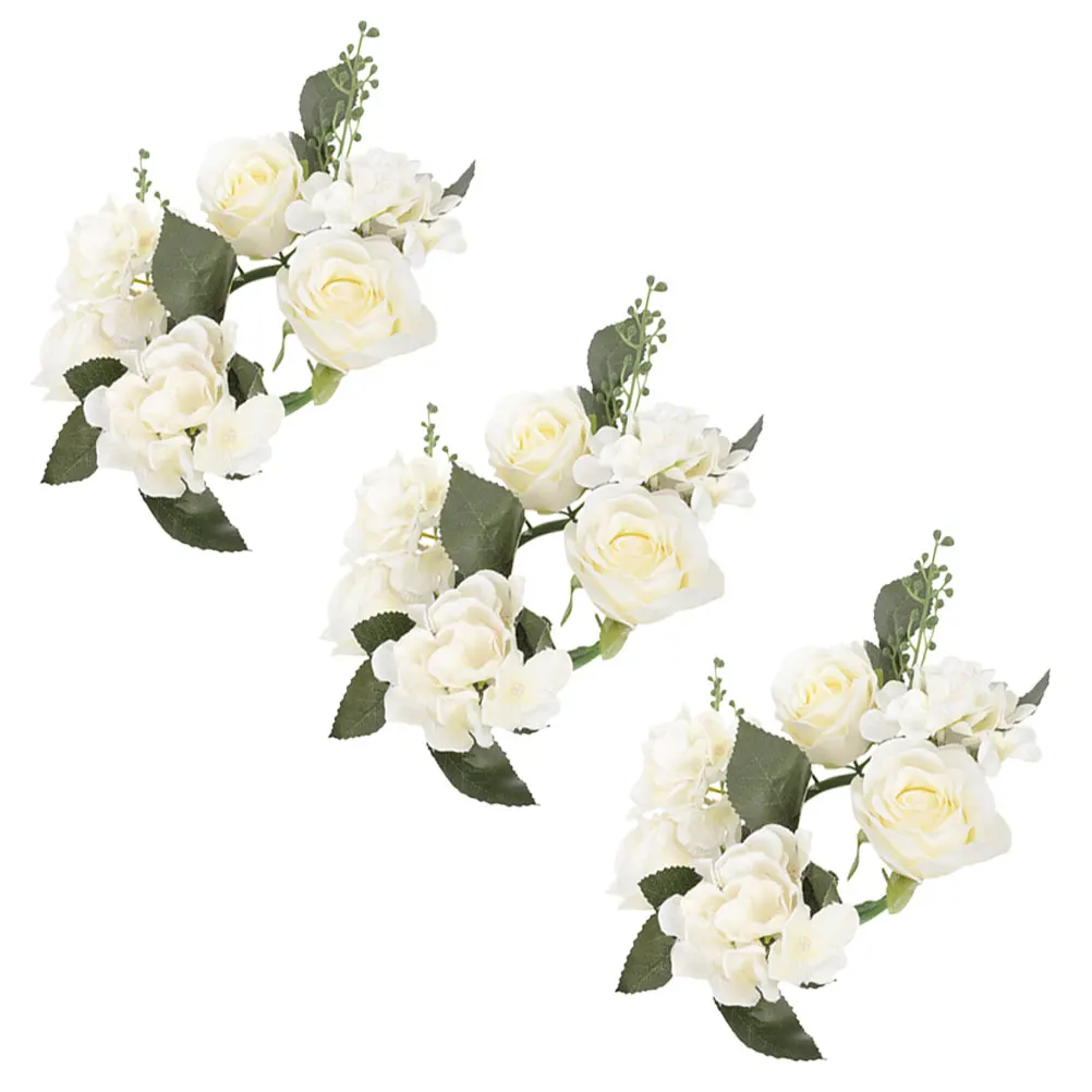 3pcs Artificial Rose Wreath White Wedding Table Decor Props Lightweight Portable Realistic Safe Chic Romantic Atmosphere
3pcs Artificial Rose Wreath White Wedding Table Decor Props Lightweight Portable Realistic Safe Chic Romantic Atmosphere