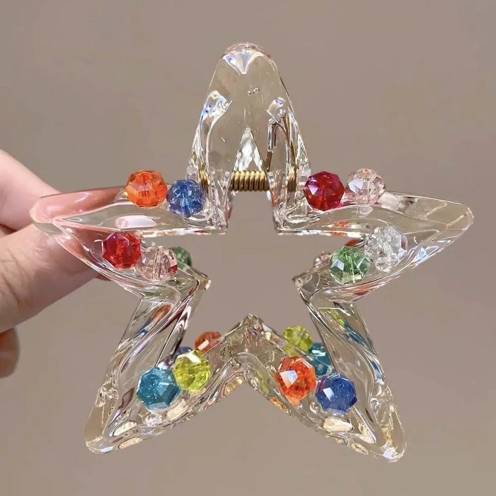 Clear Acrylic Star Hair Claw Bright Rhinestone Hollow Design Y2K Shark Clip Sweet Pastel Dopamine Style Shark Hair Clip
Clear Acrylic Star Hair Claw Bright Rhinestone Hollow Design Y2K Shark Clip Sweet Pastel Dopamine Style Shark Hair Clip