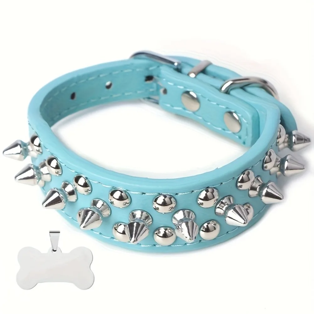 Personazlied Dog Collars Adjustable Microfiber Leather Spiked Studded Collar with Nameplate for Small Medium Large Pets
Personazlied Dog Collars Adjustable Microfiber Leather Spiked Studded Collar with Nameplate for Small Medium Large Pets