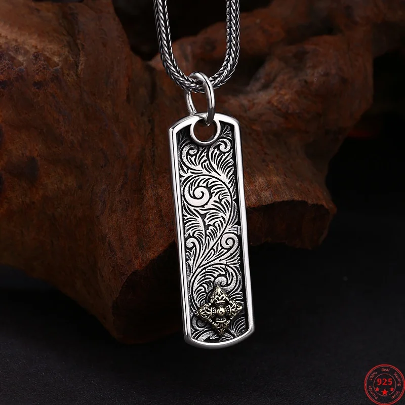BOCAI S925 Sterling Silver Charms Pendants for Women Men Retro Eternal Rattan Vajra Pestle Pattern Fashion Jewelry Wholesale
BOCAI S925 Sterling Silver Charms Pendants for Women Men Retro Eternal Rattan Vajra Pestle Pattern Fashion Jewelry Wholesale