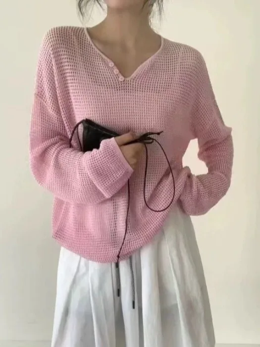 2025 New Long Sve Knitted Sweater Women's Faionable Versatile Hollow out Design Loose Slimming Top Trendy Commute Sle
2025 New Long Sve Knitted Sweater Women's Faionable Versatile Hollow out Design Loose Slimming Top Trendy Commute Sle